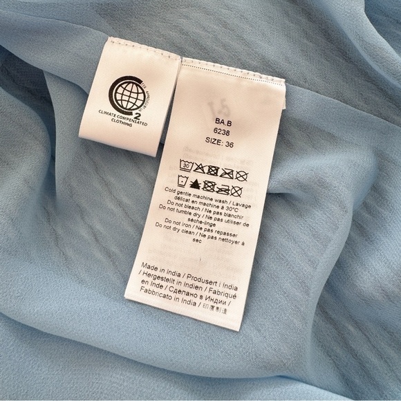 New! GANNI • Pleated Georgette Midi Dress in Heather - Picture 12 of 15